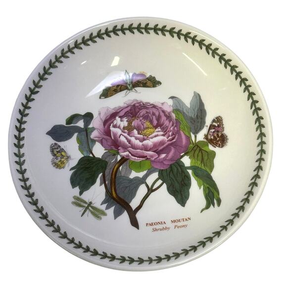 Portmeirion Vintage Botanic Garden England 9" 'Peony' Individual Pasta Bowl - Picture 1 of 6